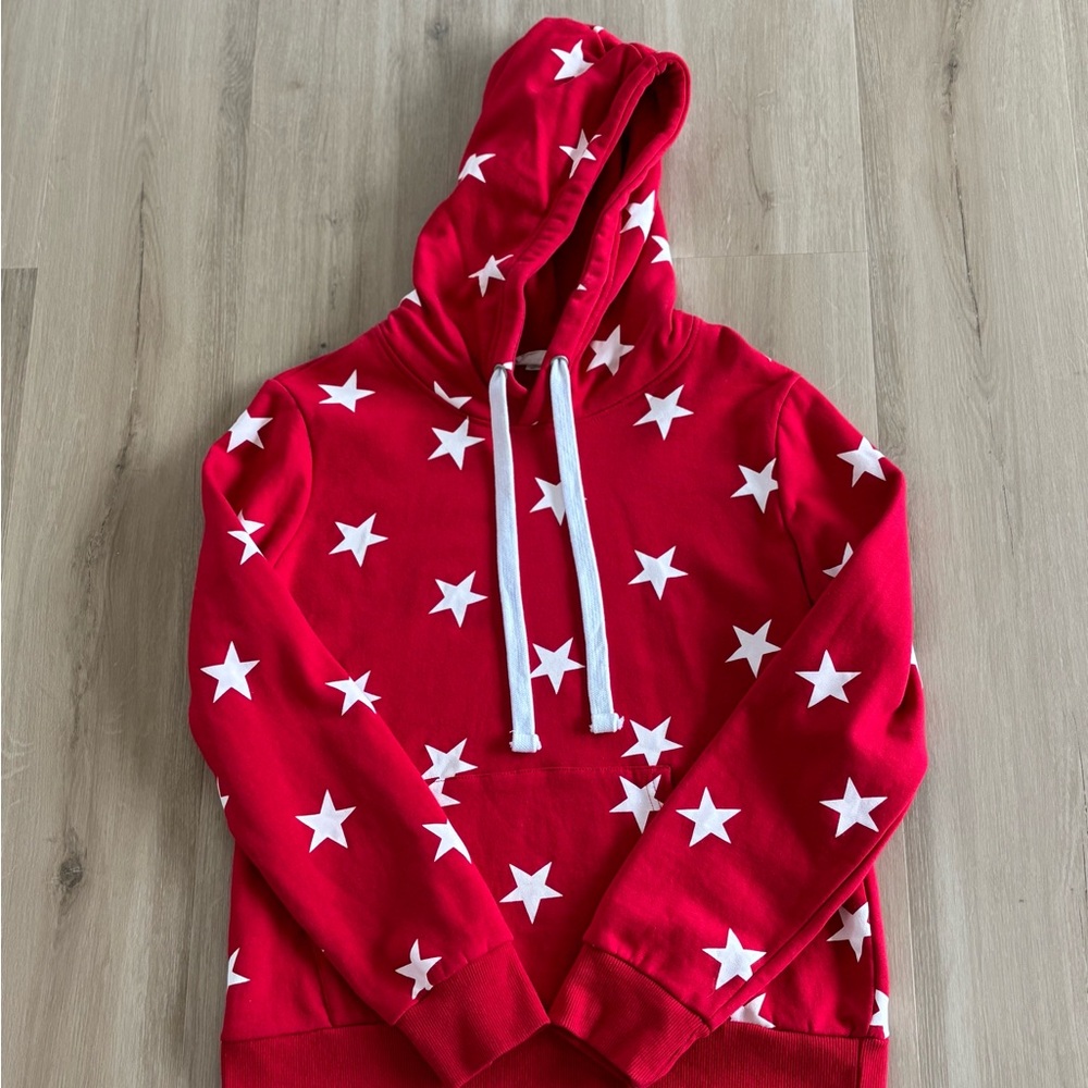 Red Hoodie with White Stars